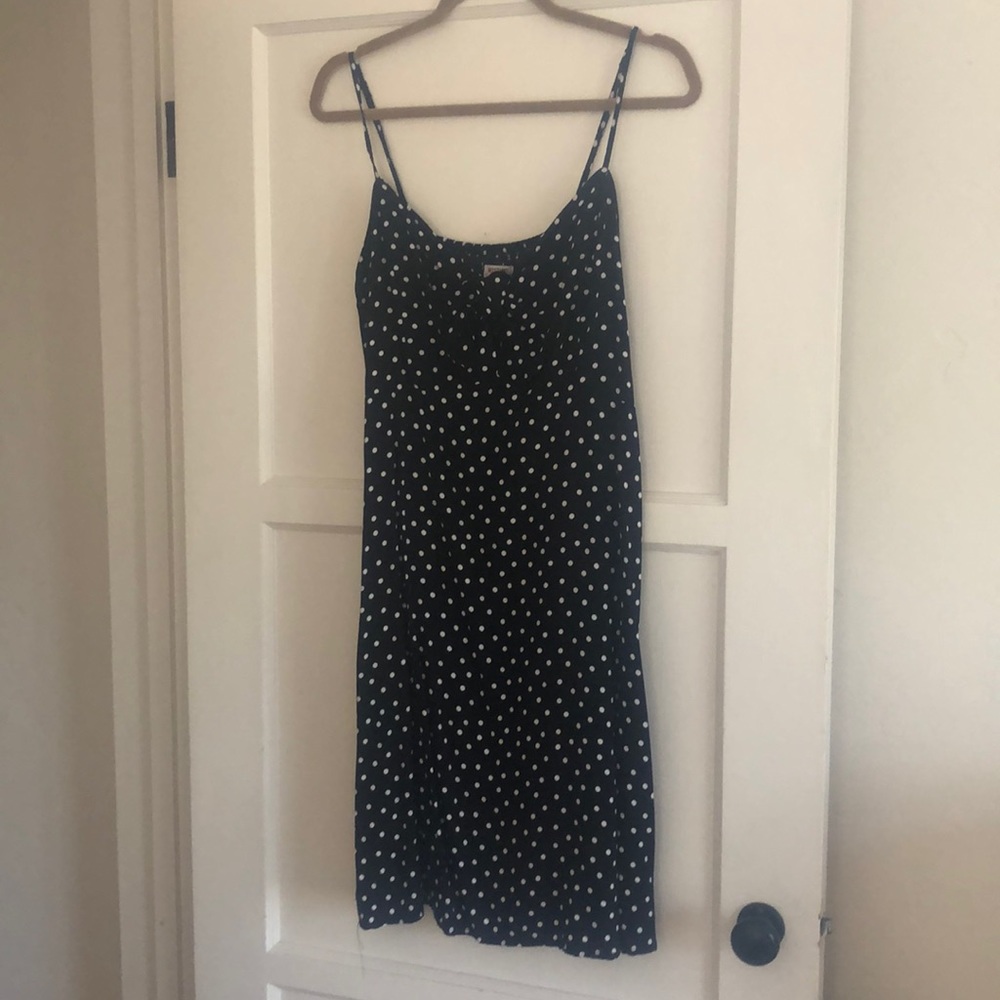 Black and white polka dot minidress